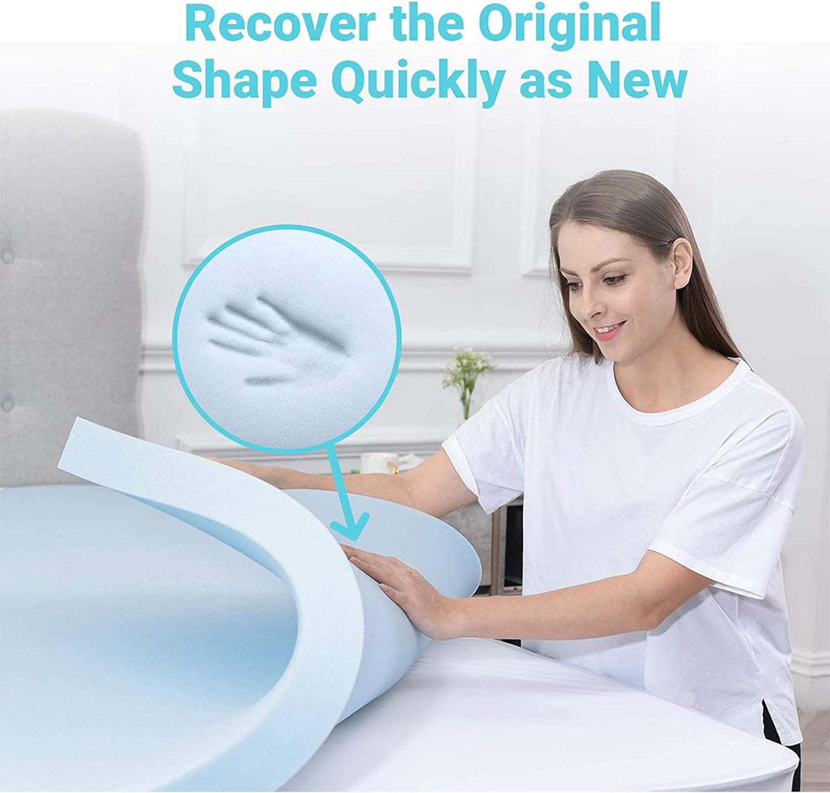 2.5 Inch California King Gel Infused Memory Foam Mattress Topper Pack of 2 X1858