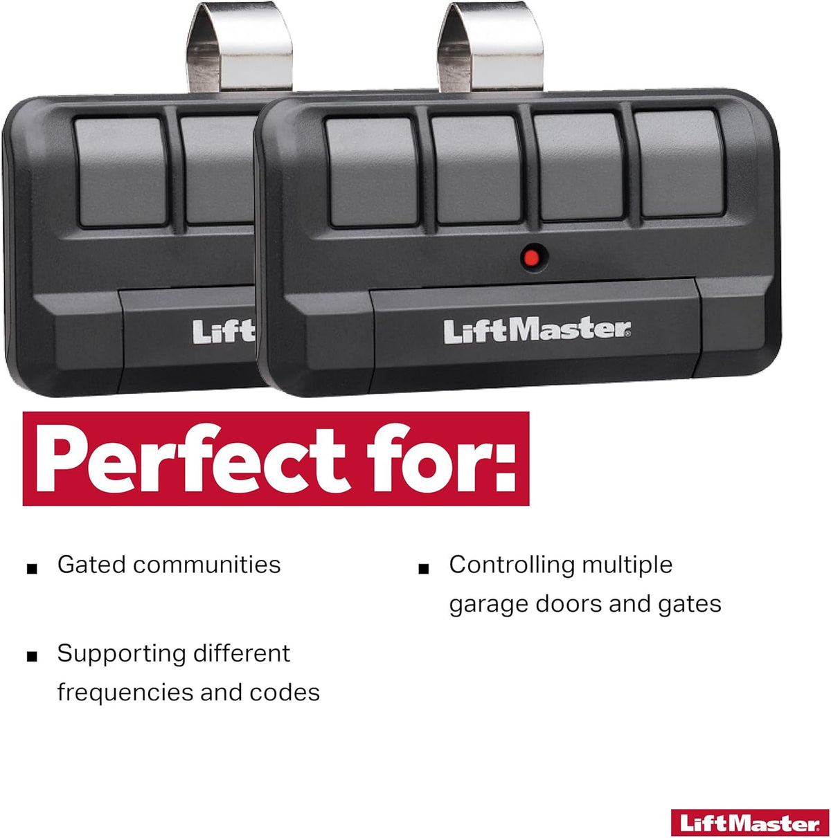 4-Button Garage Door Opener Remote Control - 2 Pack T221