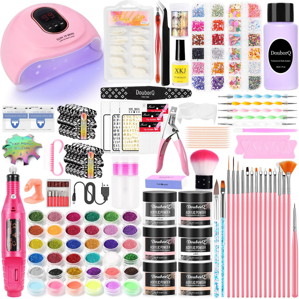 Acrylic Nail Kit With Drill And U V Light Full Nail Kit Set I292