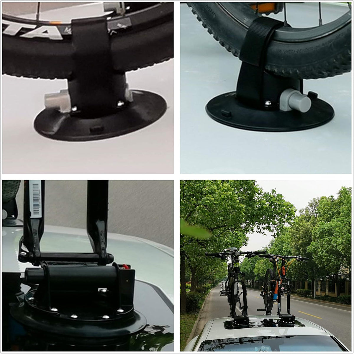 Vacuum Suction Cup Aluminium Alloy Bike Rack R8106