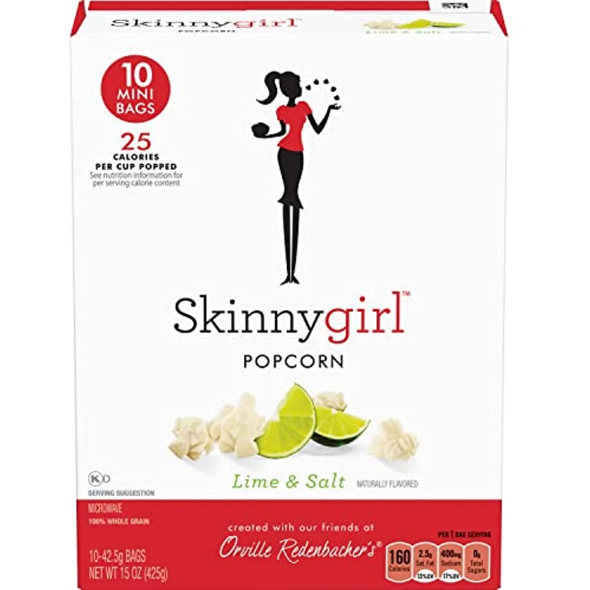 Lime & Salt Popcorn, 1.5 oz Mini Bags, 10 ct, Pack of 6 A19800