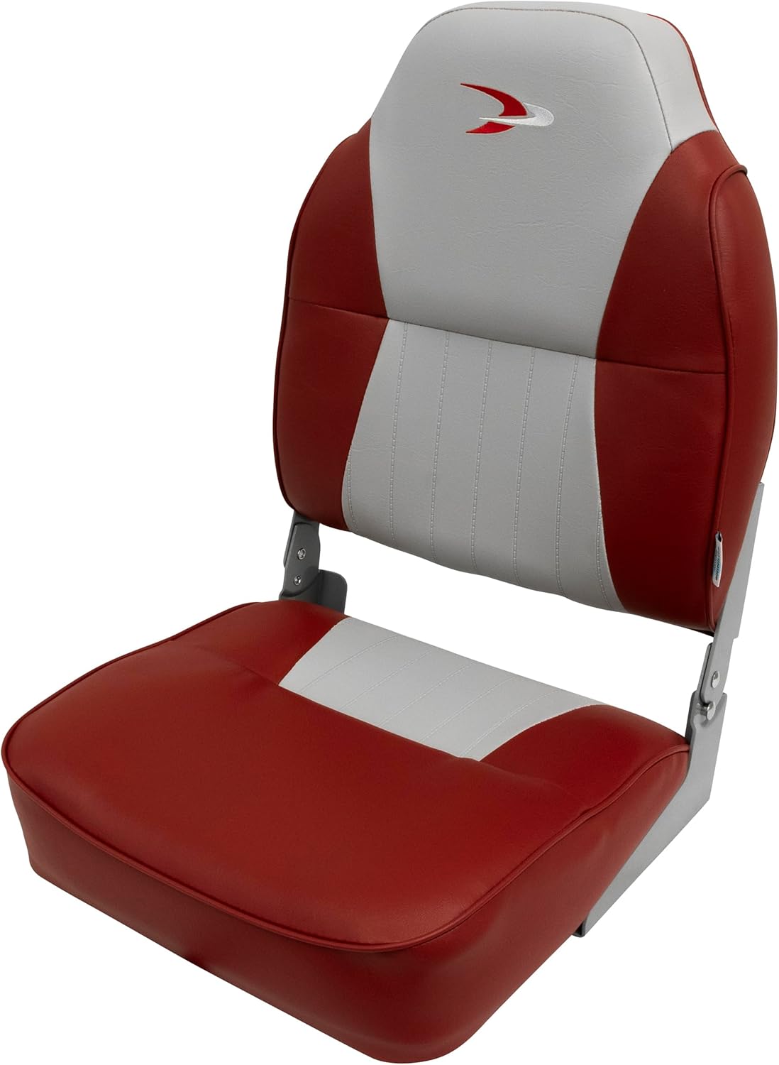 Grey/Red High Back Boat Seat O94620