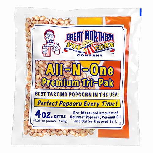 Case of 12 Popcorn Packs with 6-Ounces Pre-Measured Kernels, Salt, and Oil Packets I227