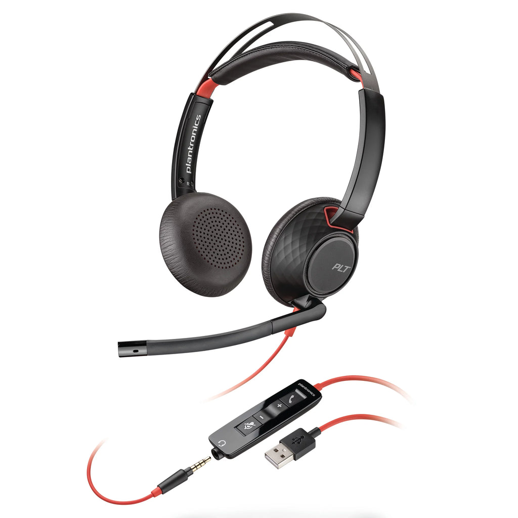 Wired Dual Ear USB-A Headset with Boom Mic P485