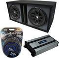 Ported Dual 12 Sub Box Enclosure & Amp J4251