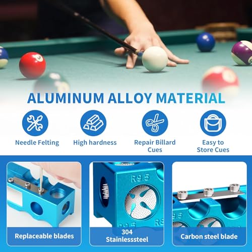 11-in-1 Aluminum Alloy Pool Cue Tip Shaper B786