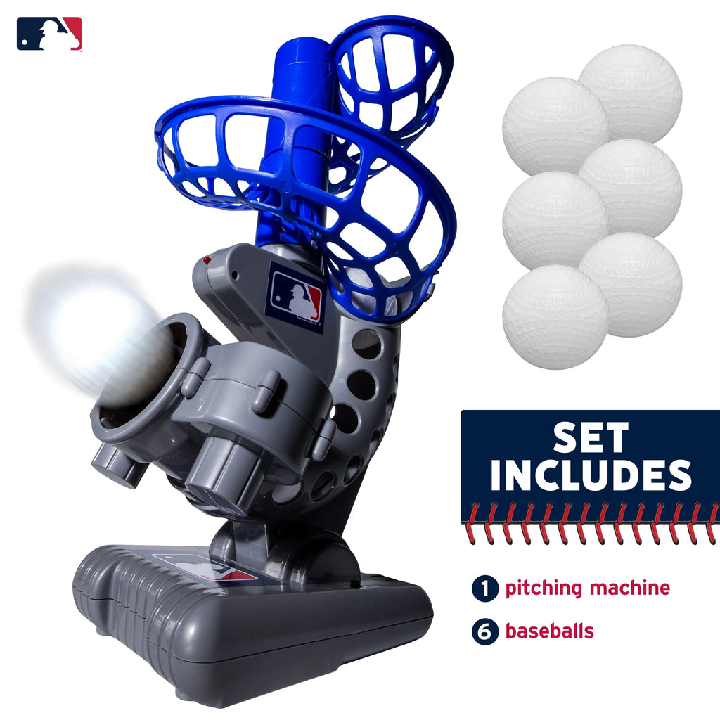 Kids Baseball Pitching Machine Height Adjustable with 6 Plastic Balls Q76500