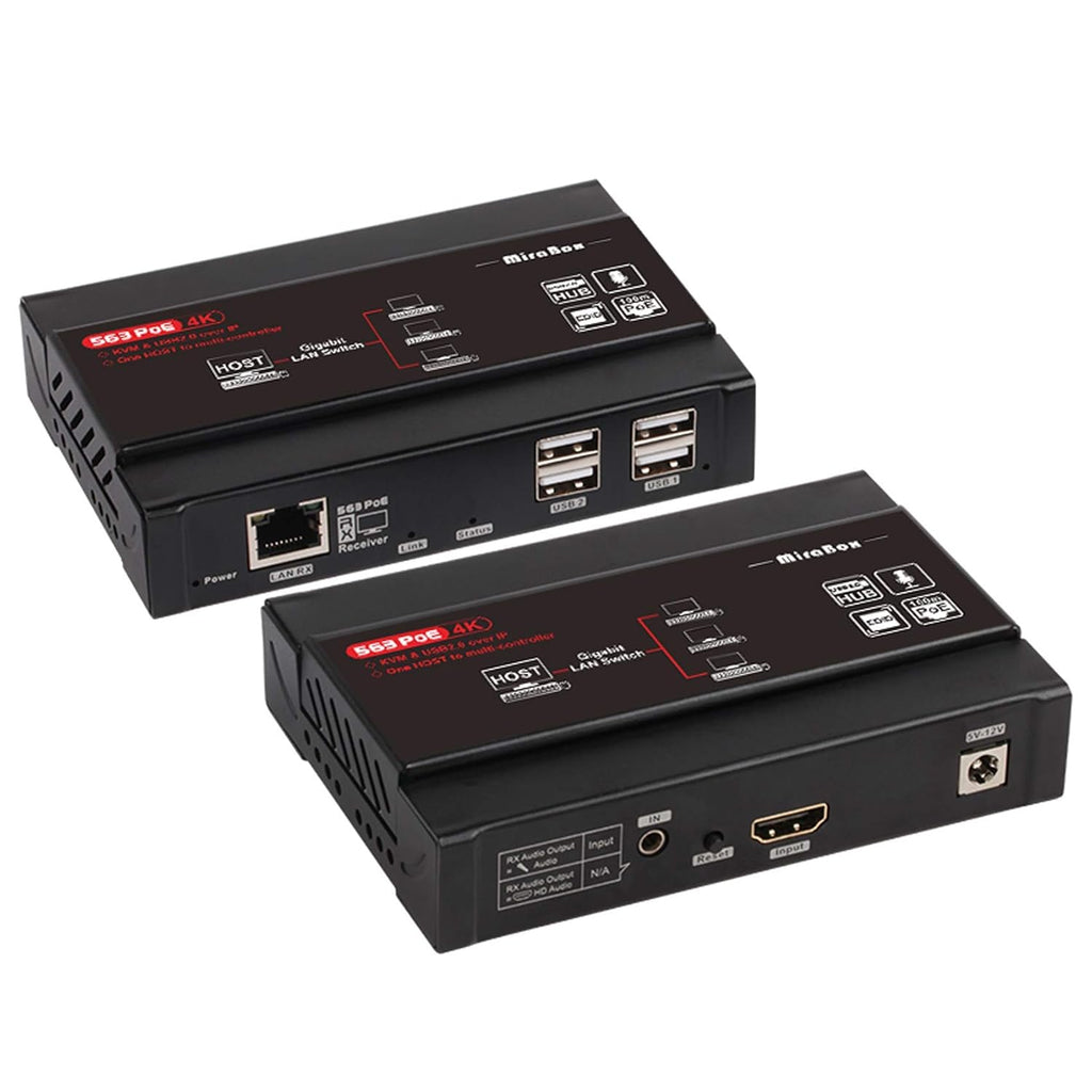 4K UHD KVM USB HDMI Extender Over IP Cat5e Cat6 D47509