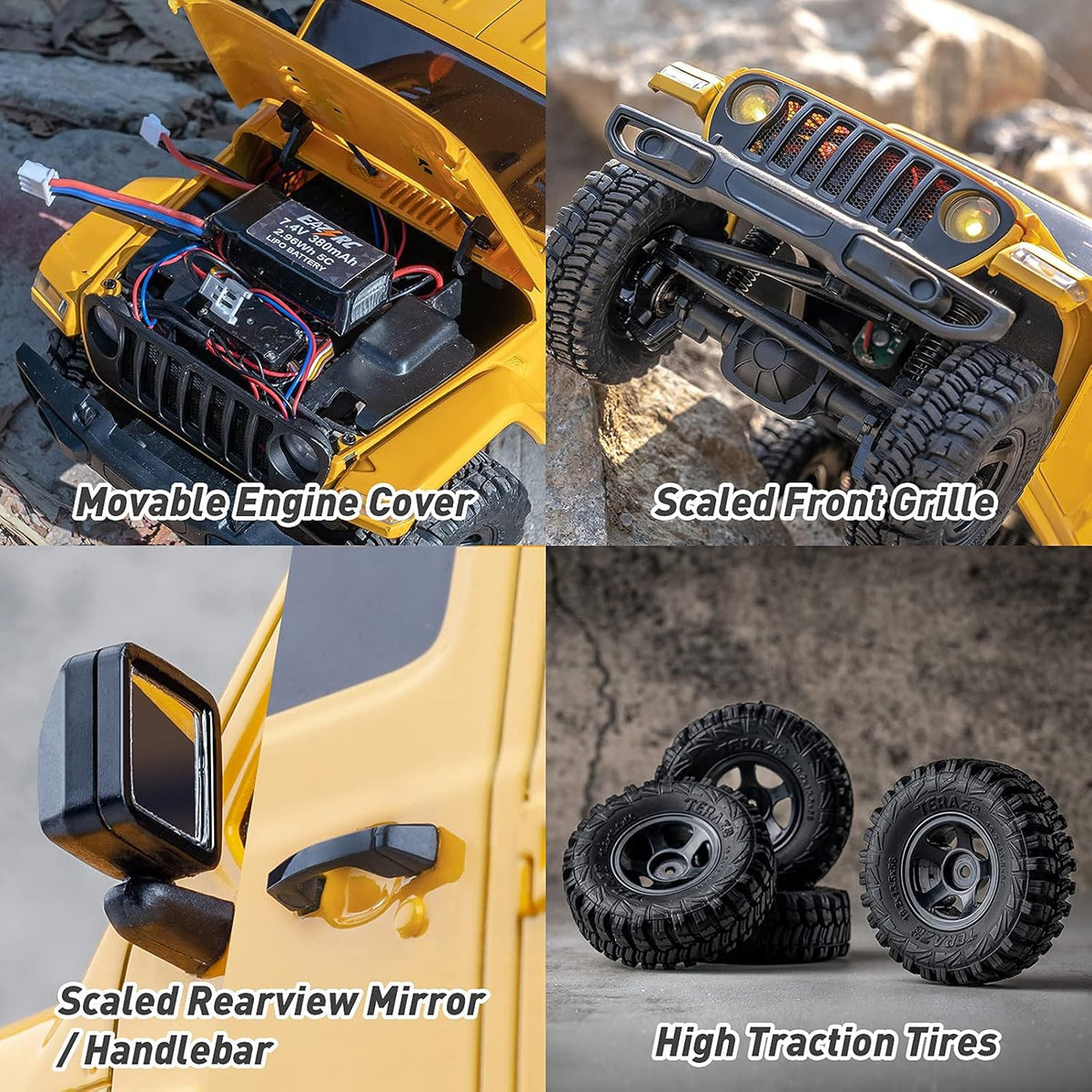 1/18 RC Crawler, 2.4GHz 4WD RC Cars with Battery Charger X29840