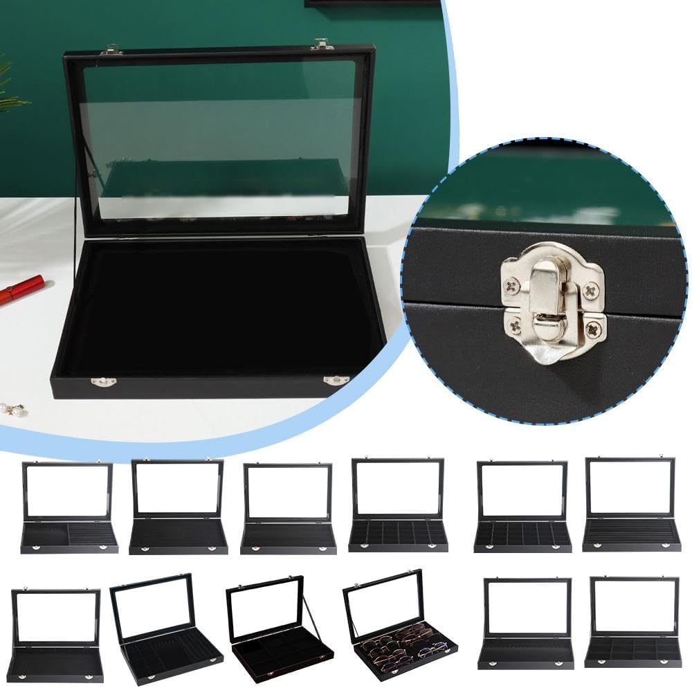 8 Slot Sunglasses Case with Clear Lid F3723