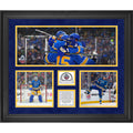St. Louis Blues Framed 3-Photograph Collage with Game-Used Ice F134