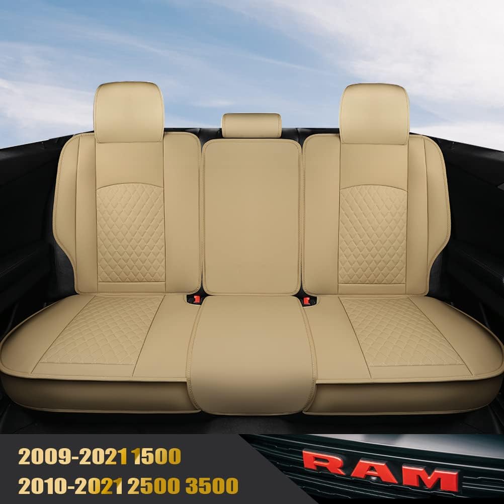Red Faux Leather Front Seat Covers M2321