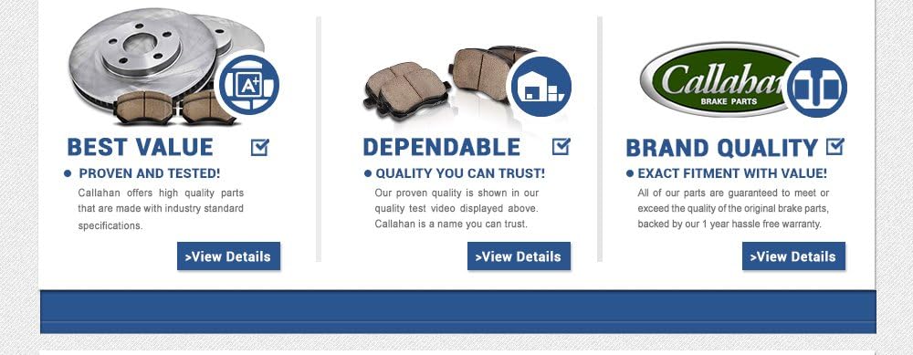 Front 278mm 5 Lug 2 Rotors Ceramic Brake Pads and Clips H28203