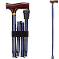 Folding Adjustable Wood Handle Cane D34151