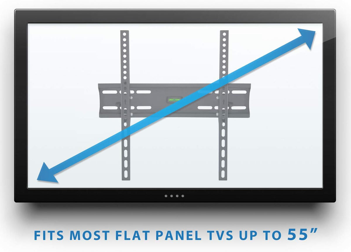 Tilt TV Wall Mount Bracket Up to 32 to 55 Inch Flat Screen TVs 77 Lbs Capacity Pack of 2 W108944