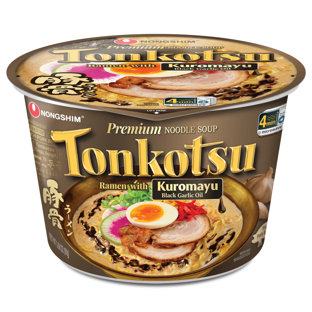 3.6oz X 6 Count Tonkotsu Spicy Pork & Black Garlic Ramyun Ramen Noodle Soup O479