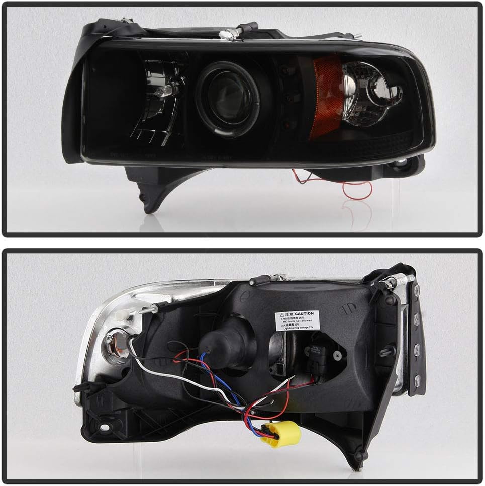 Black Smoked Projector Headlights Assembly X14702
