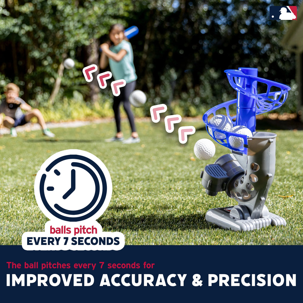 Kids Baseball Pitching Machine Height Adjustable with 6 Plastic Balls Q76500