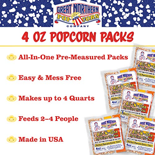 Case of 12 Popcorn Packs with 6-Ounces Pre-Measured Kernels, Salt, and Oil Packets I227