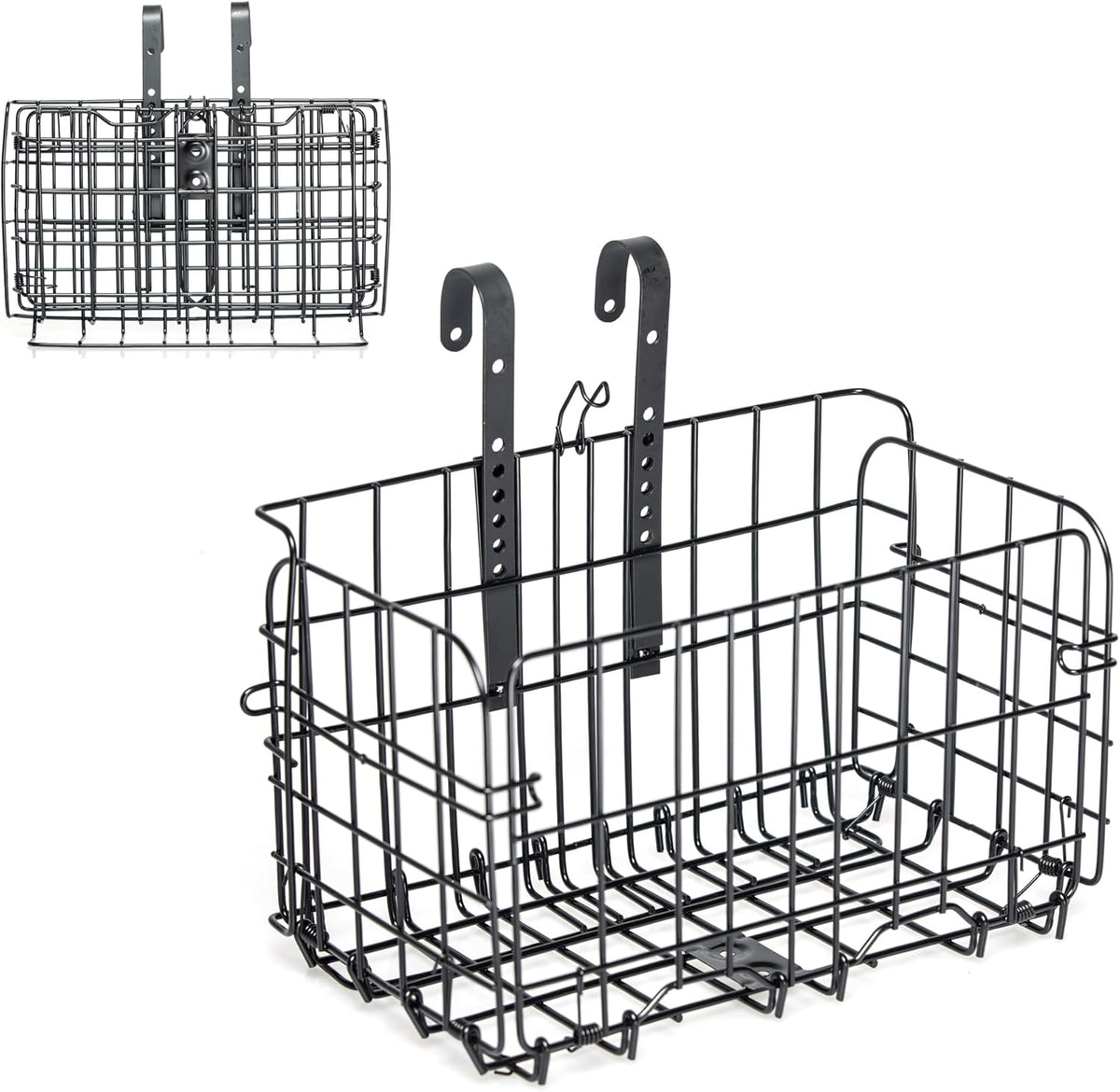 Black Steel Folding Front Bicycle Basket T613