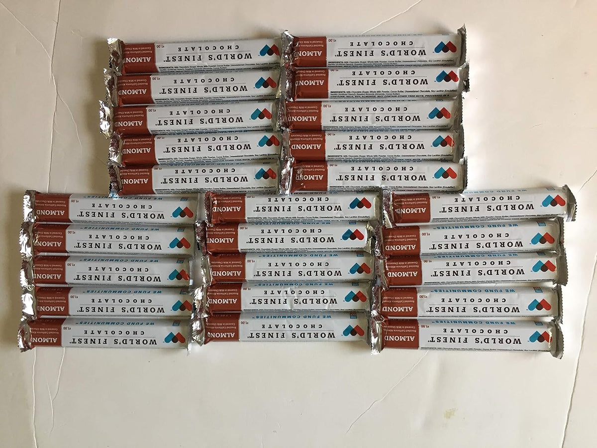 25 Bars Milk Chocolate With Almonds H819731