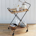 Beige Rolling Bar Cart or Serving Cart Z373527