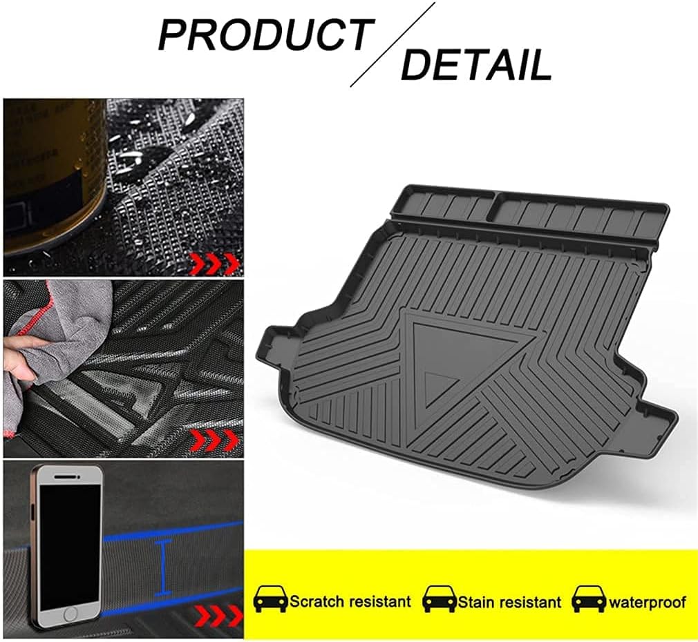 Custom Fit Cargo Mat Trunk Liner Heavy Duty Rubber Waterproof Floor Mat Pack of 2 U253850