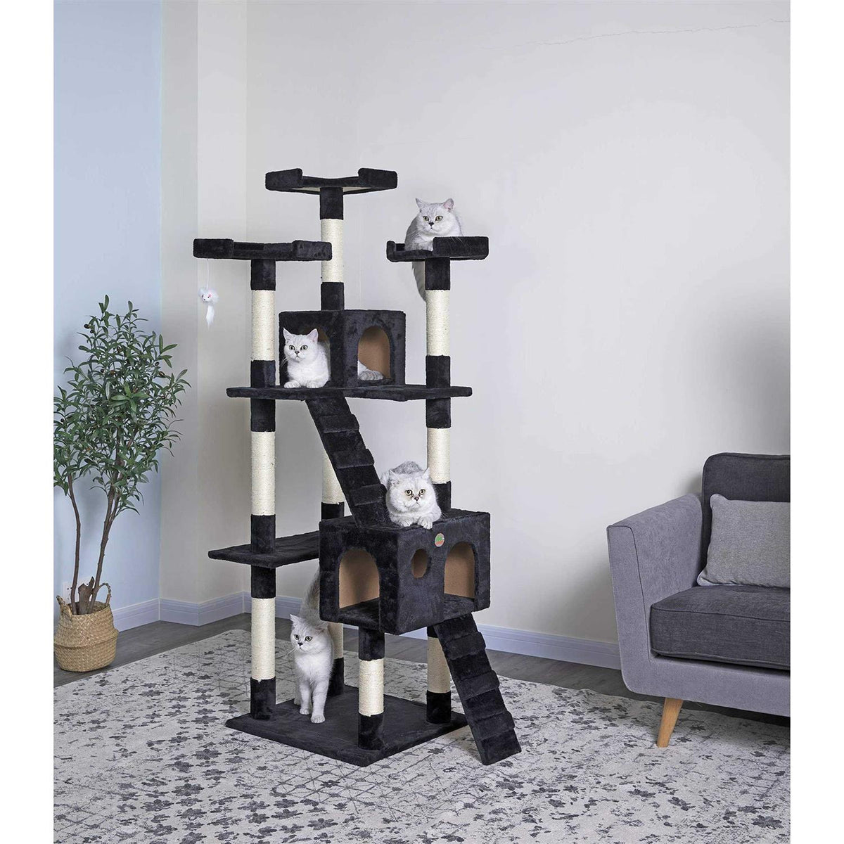 72 in. Cat Tree Condo Furniture V7182