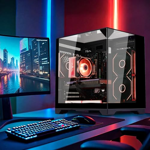 AMD Ryzen 7 5700X 8-Core 3.4 GHz Intel Arc B580 32GB DDR4 RAM 1TB PCIe + 1TB SATA SSD WiFi Bluetooth RGB Fans Windows 11 Pro Black Tower Computer V123262