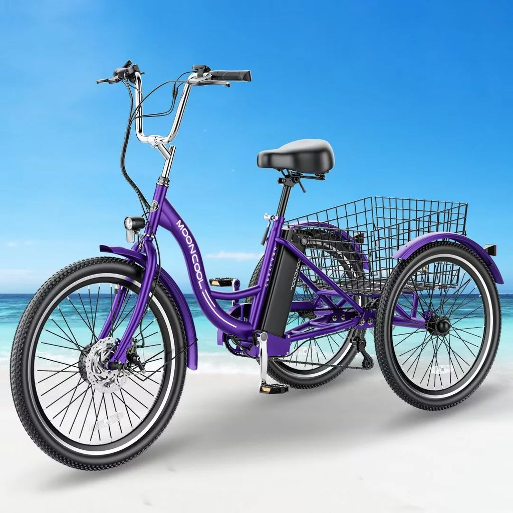 24Inch 500W 7-Speed Electric Tricycle with Removable Lithium Battery G859731