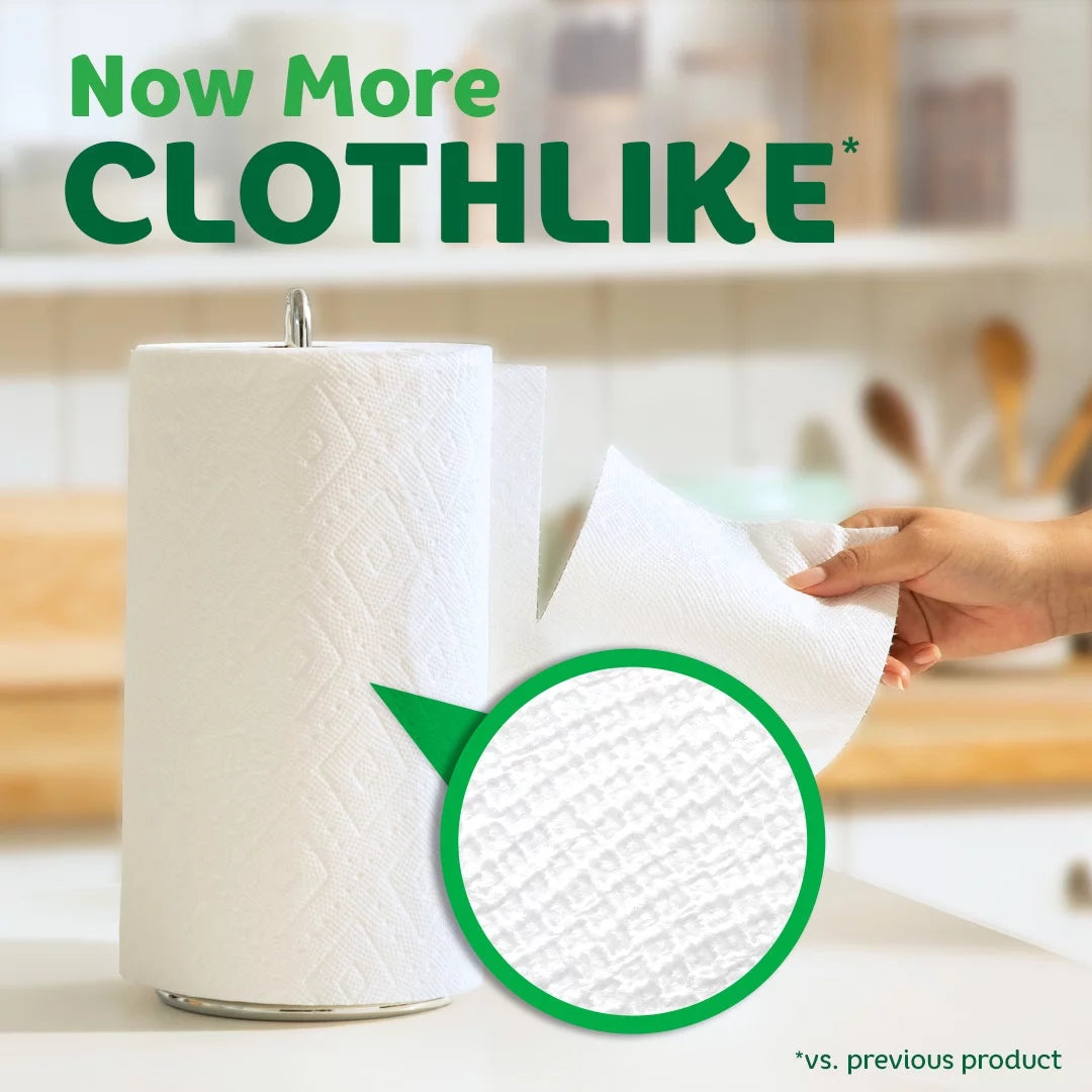 White 6 Mega Rolls Paper Towels C612