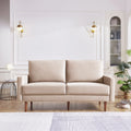 69 Inches Beige Velvet Upholstered Sofa W43003