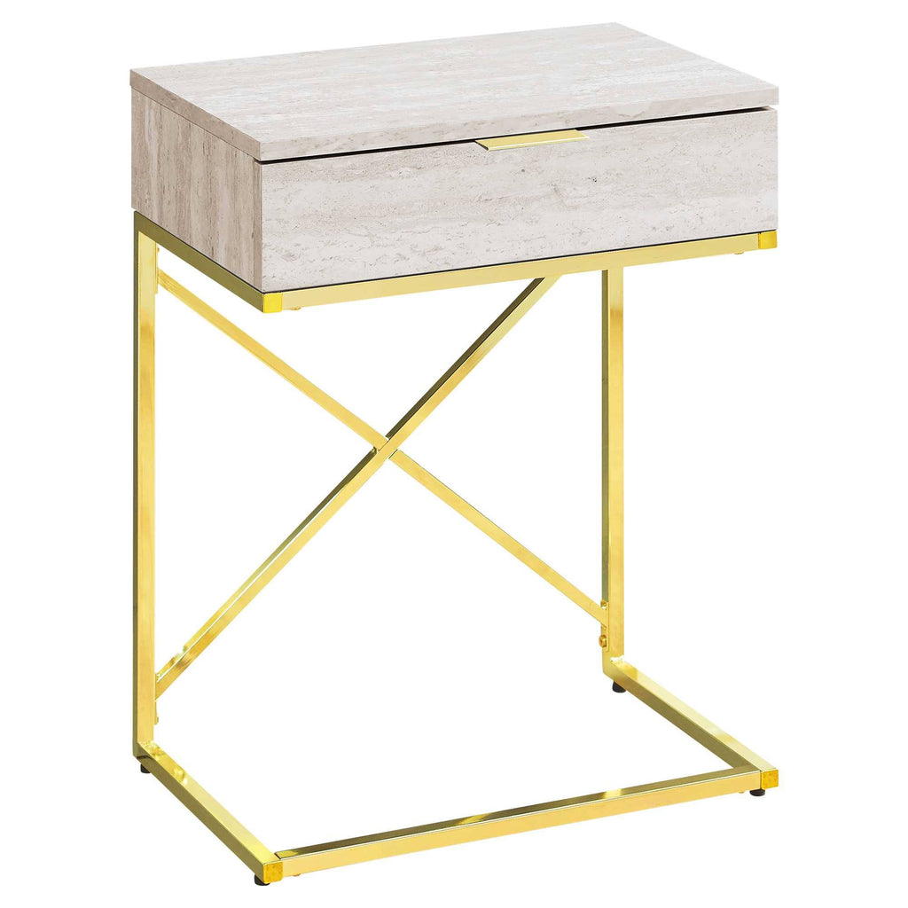 Black Tempered Metal Accent Table Q634