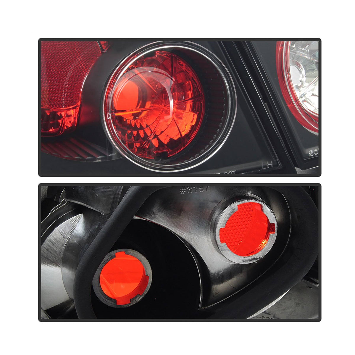 Toyota Corolla 03-08 Euro Style Tail Lights - Black C146861