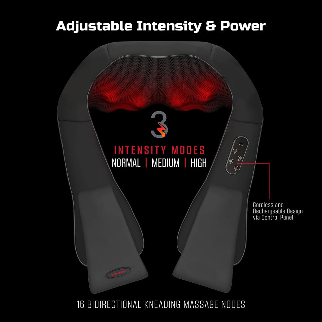Cordless 3D Shiatsu Neck and Back Massager with Heat X46156