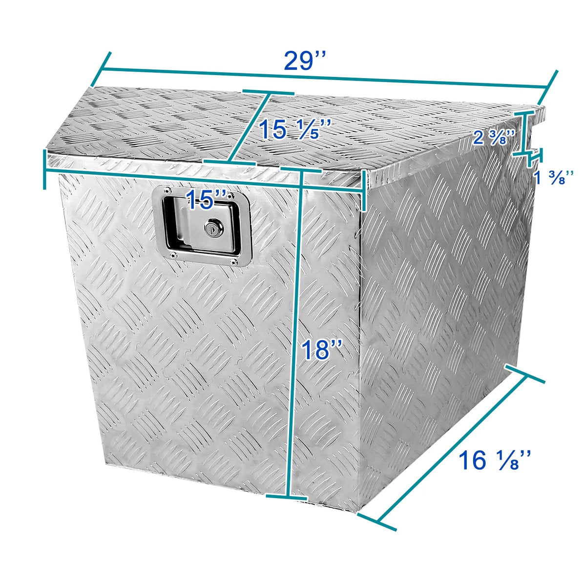 Aluminum Black Truck Bed Tool Box with Lock K202639