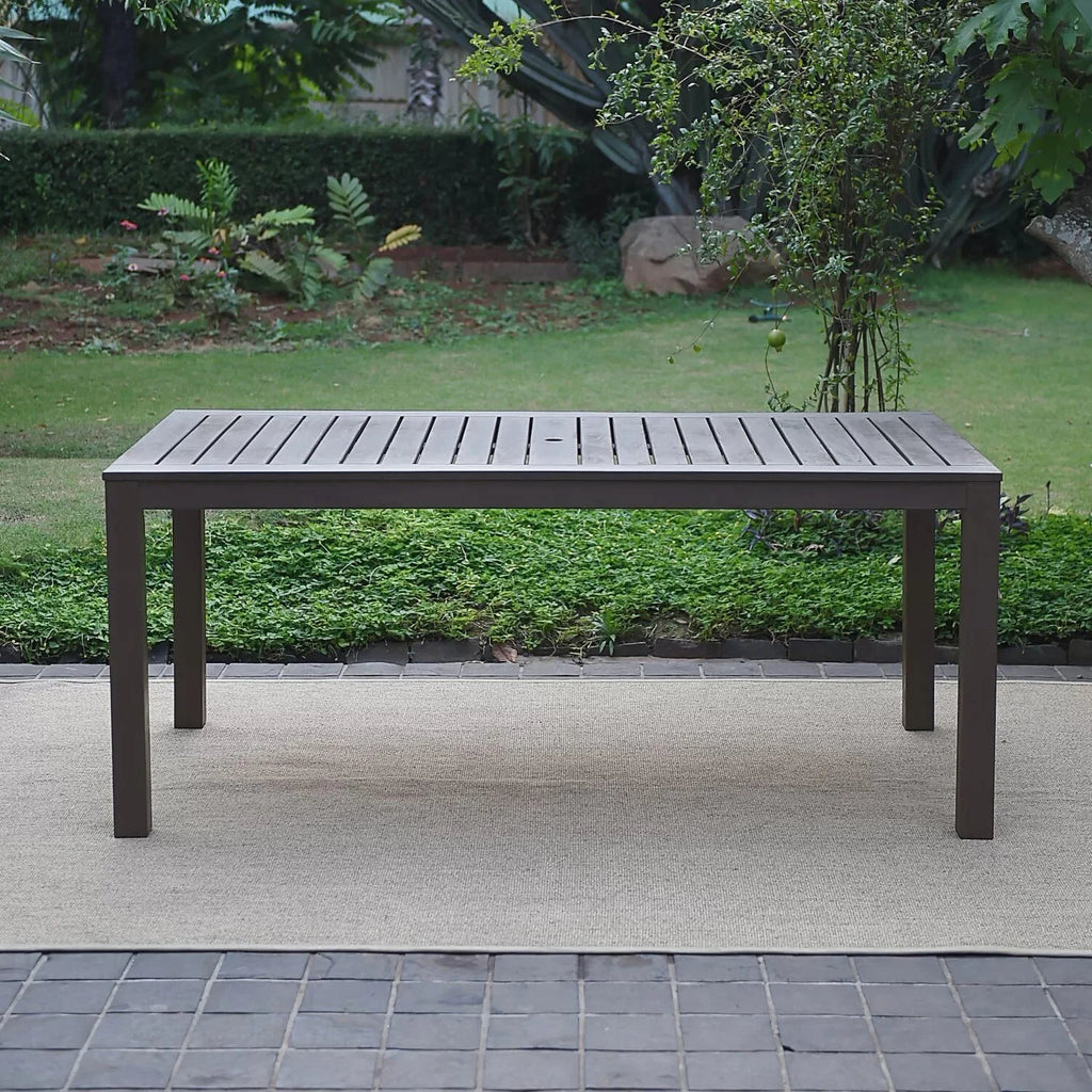 Outdoor Rectangular Dining Table Weathered Gray C131700