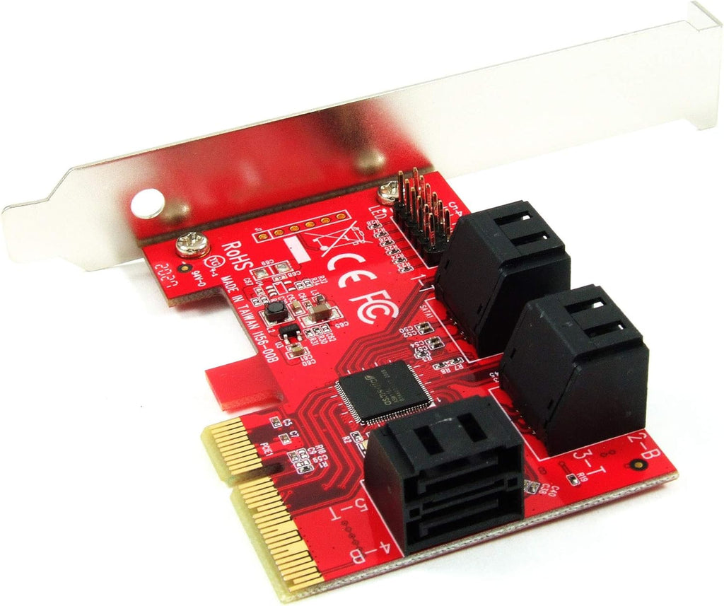 6-Port SATA 6G PCI Express x4 Host Adapter Card M717