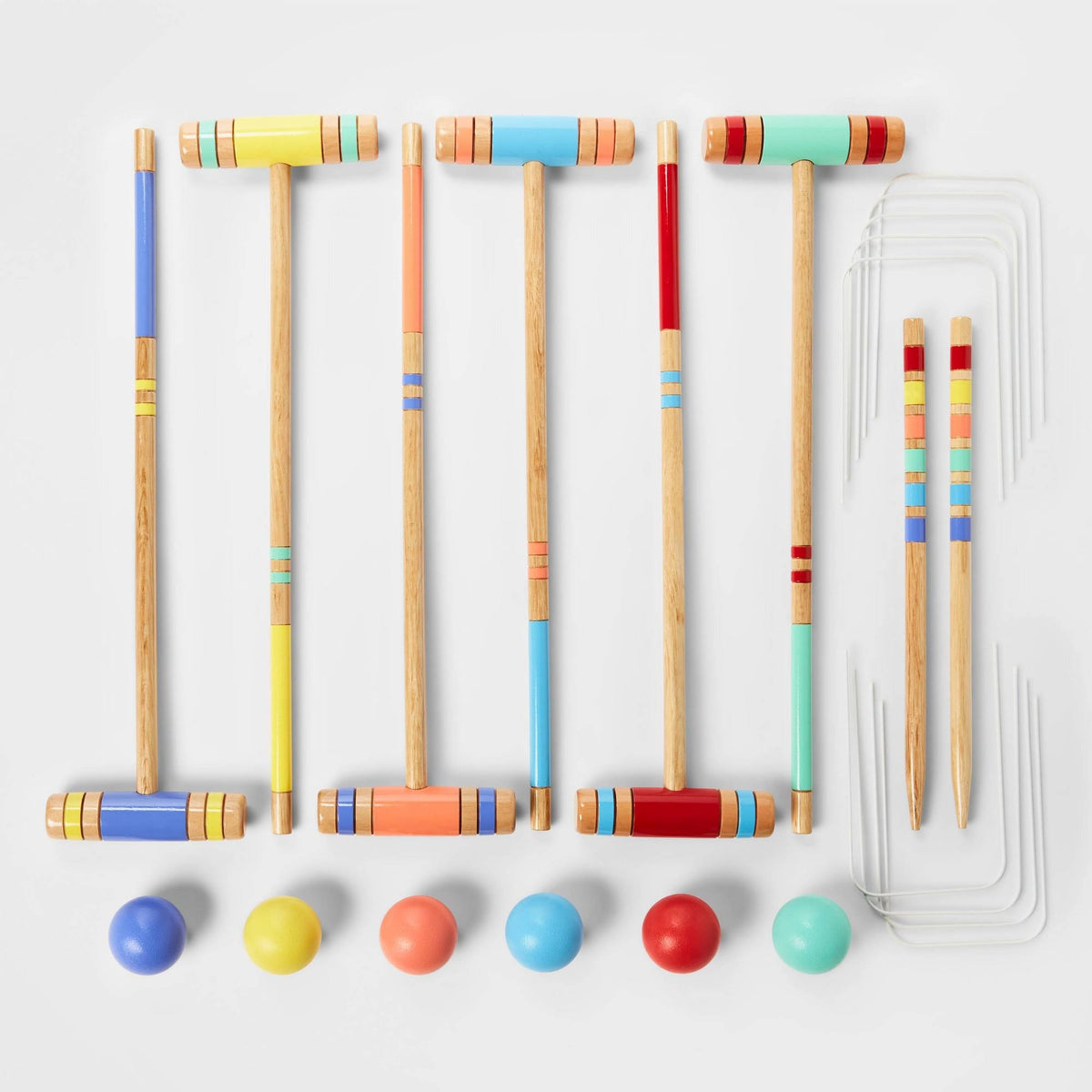 24 Pieces Croquet Game Set with Storage Carry Bag C498881