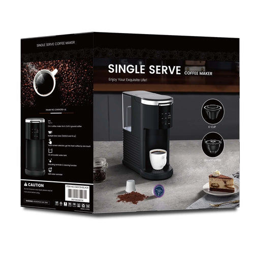 2-in-1 Single Serve Coffee Maker, Black F67659