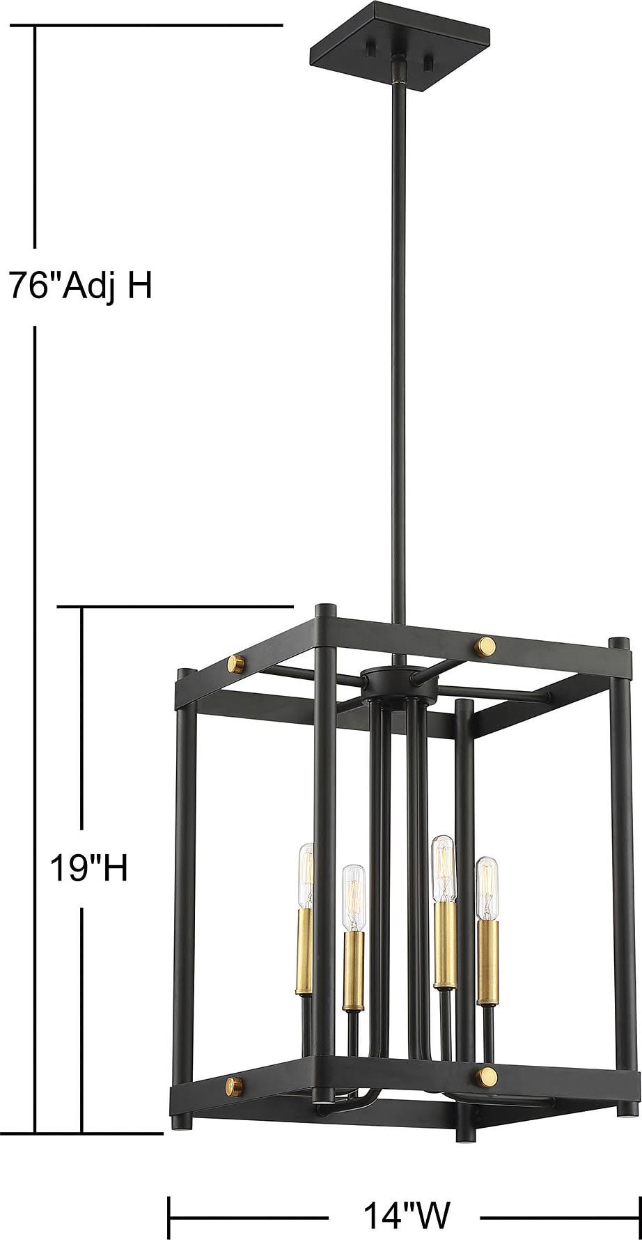 4 Light Foyer Vintage Black/Warm K9700