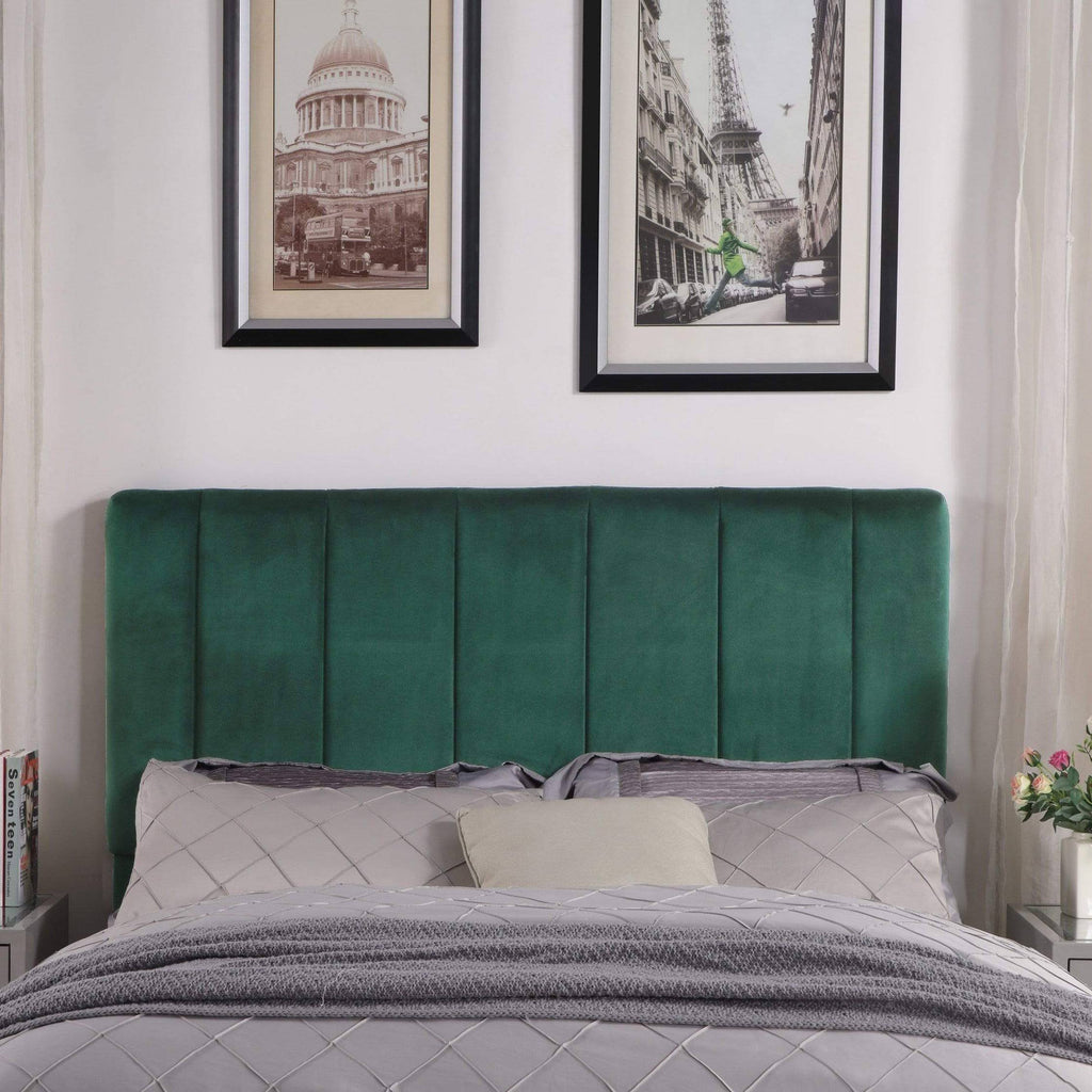 Green Velvet King Headboard I2783