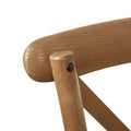 2 Pack Stackable Wood Cross Back Chair Pecan Wood Finish E66684