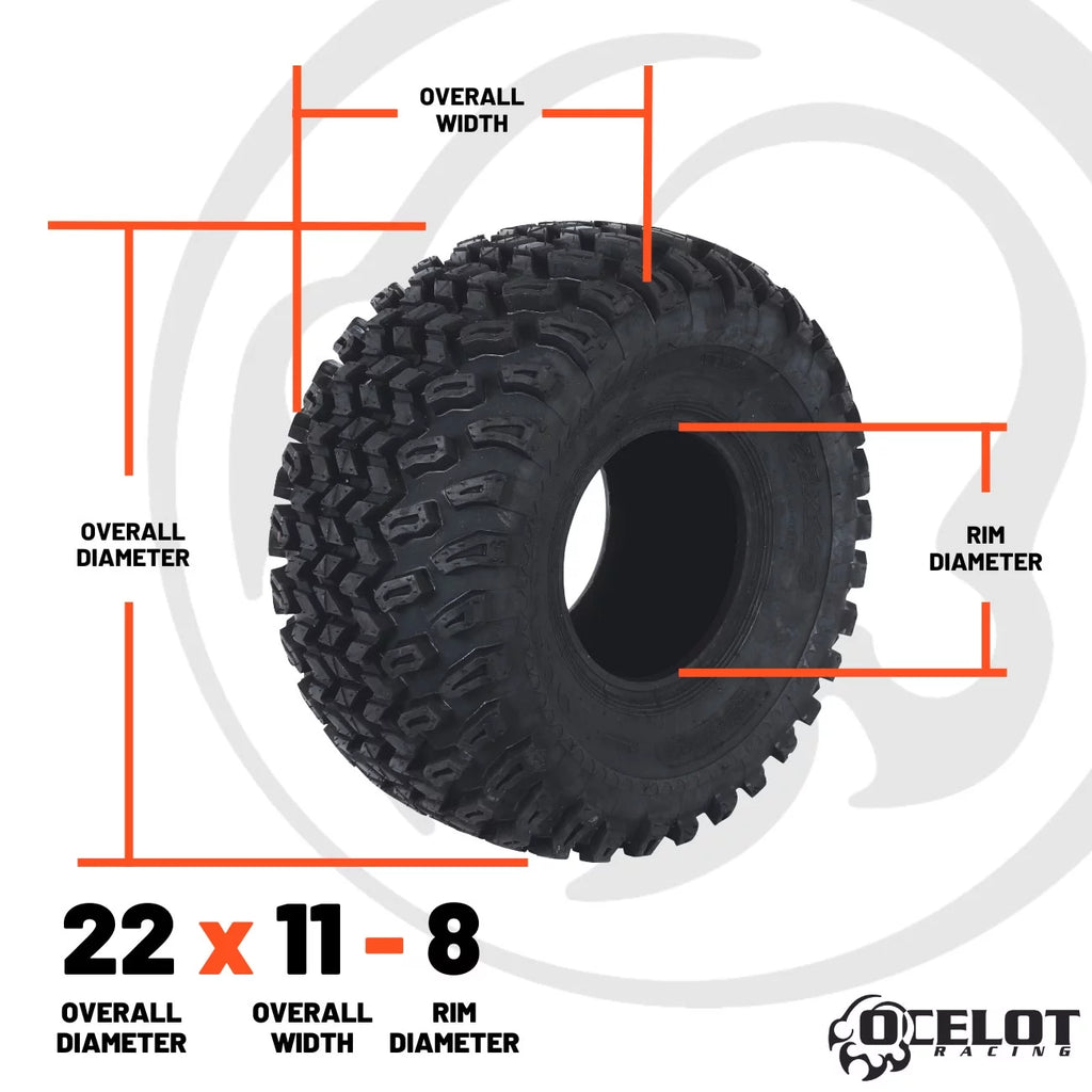 8" Golf Cart Tires Set of 2 B605170