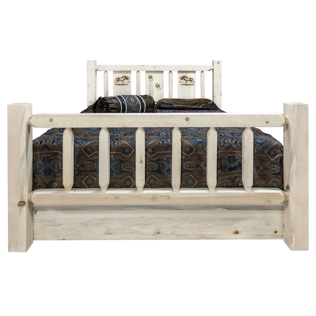 Queen Storage Wood Bed H4660