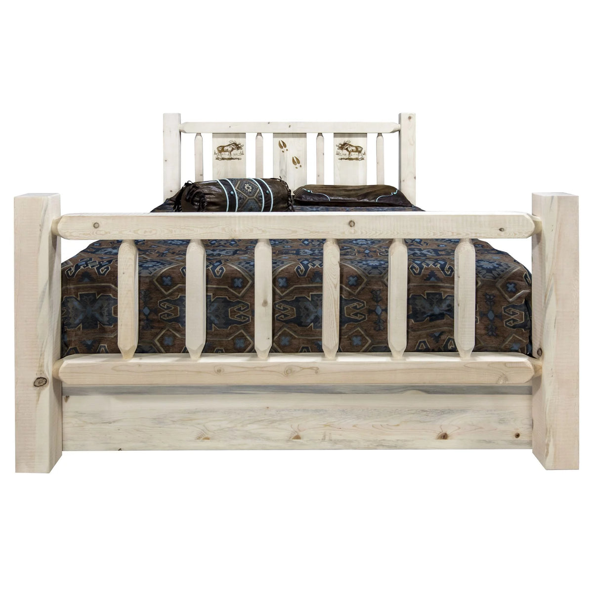 Queen Storage Wood Bed H4660