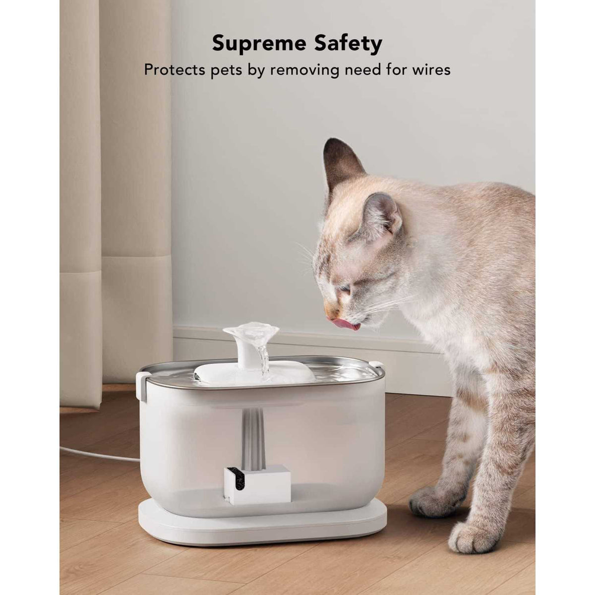 Cat Water Fountain with Wireless Pump 2.5L K906