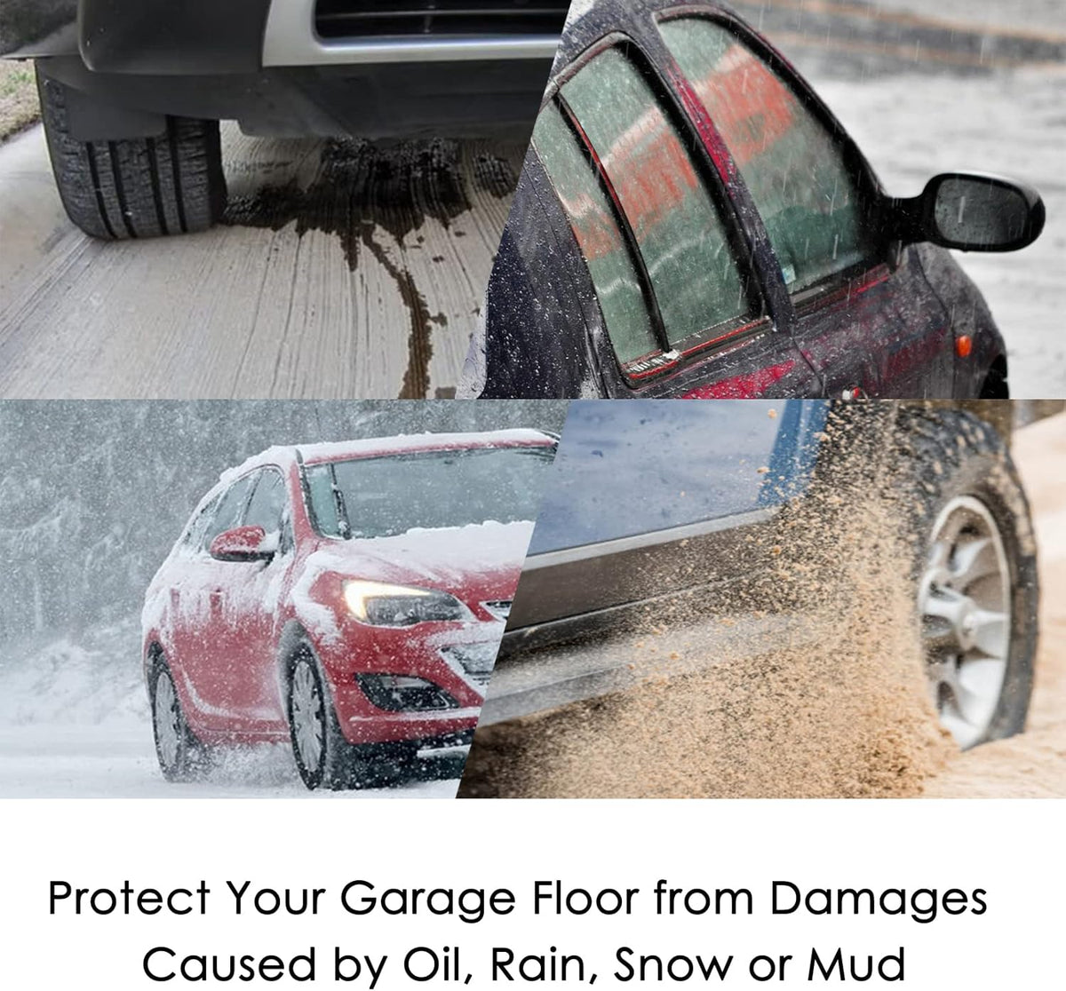 Black Garage Containment Mats 7'9'' X 16' G817164