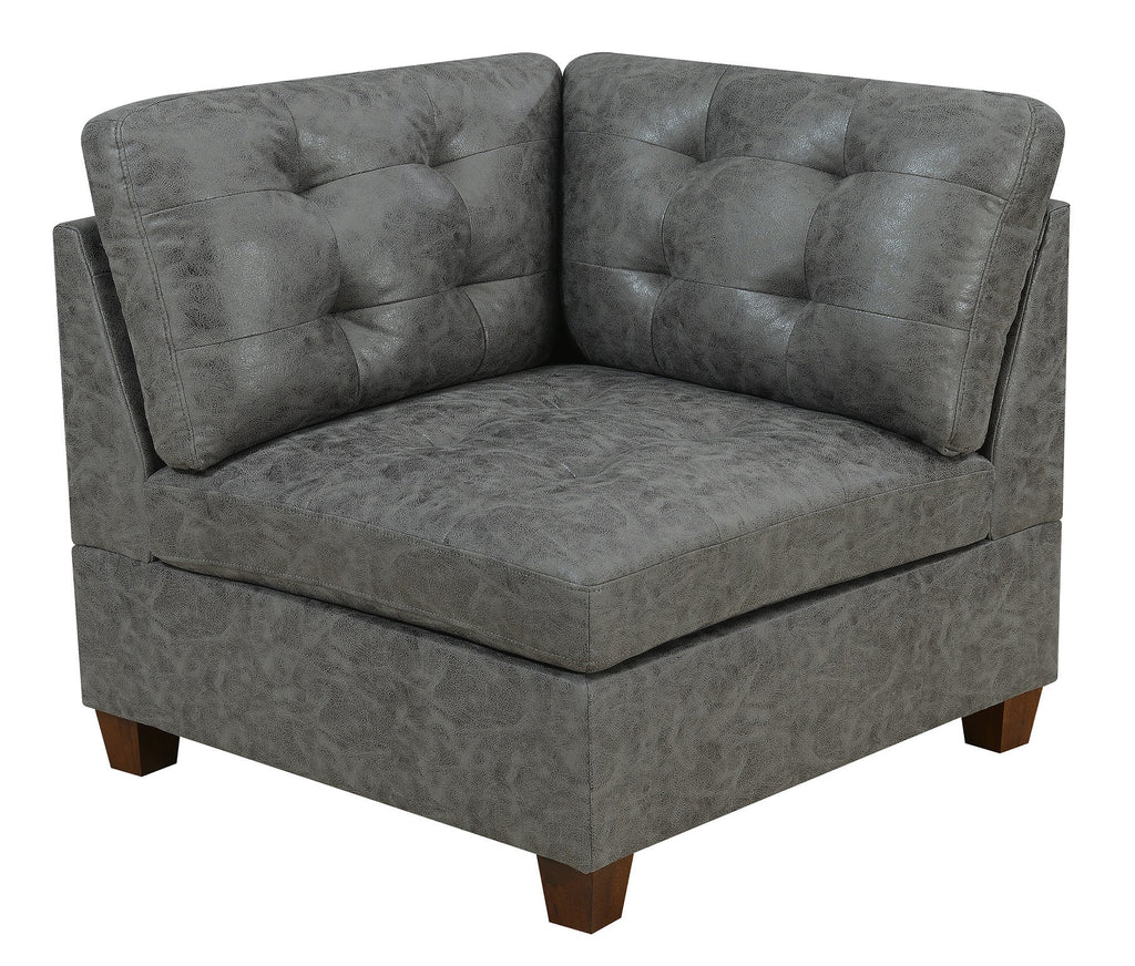 Antique Grey 6Pc Leatherette Modular Sofa Set O2467