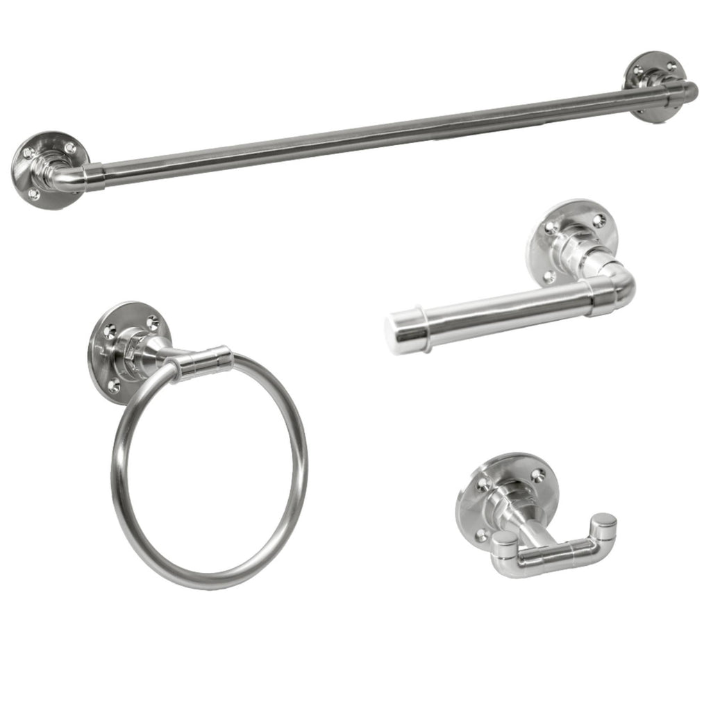 Satin Nickel 4-Piece Bathroom Accessory Kit S41264